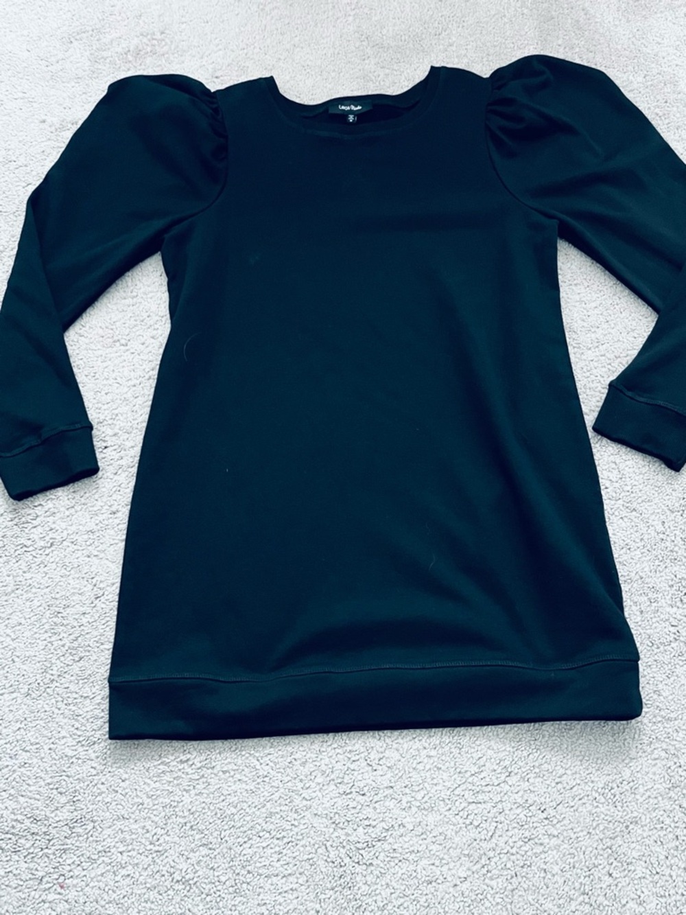 Black Puff Sleeve Tunic Top